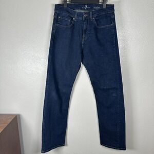 7 For All Mankind Austyn Jeans Mens Size 32x32 Blue Straight Leg Dark Wash Denim
